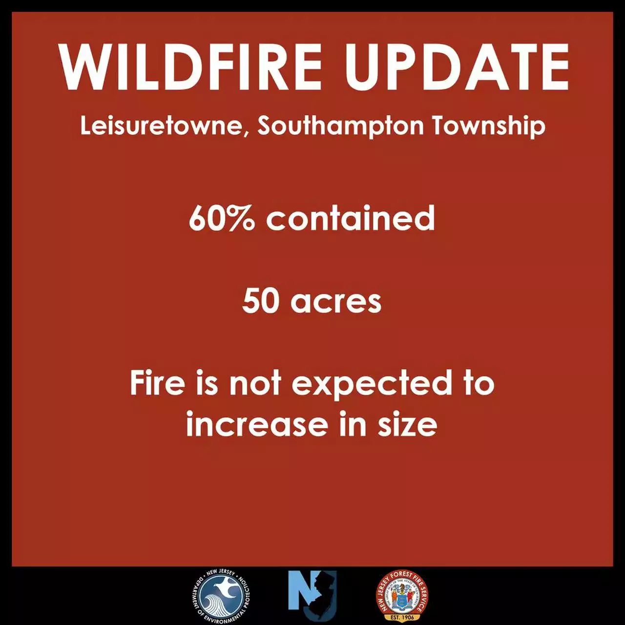 Firefighters ‘making substantial progress’ against South Jersey wildfire