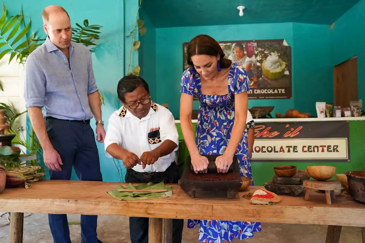 Duke and Duchess of Cambridge sample chocolate during Belize visit