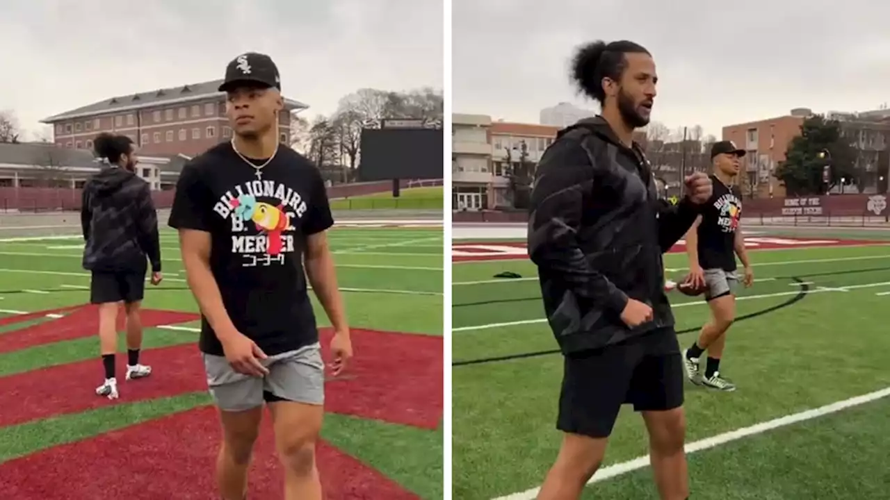 Justin Fields Trains W/ Colin Kaepernick At Morehouse College In New Workout Vid