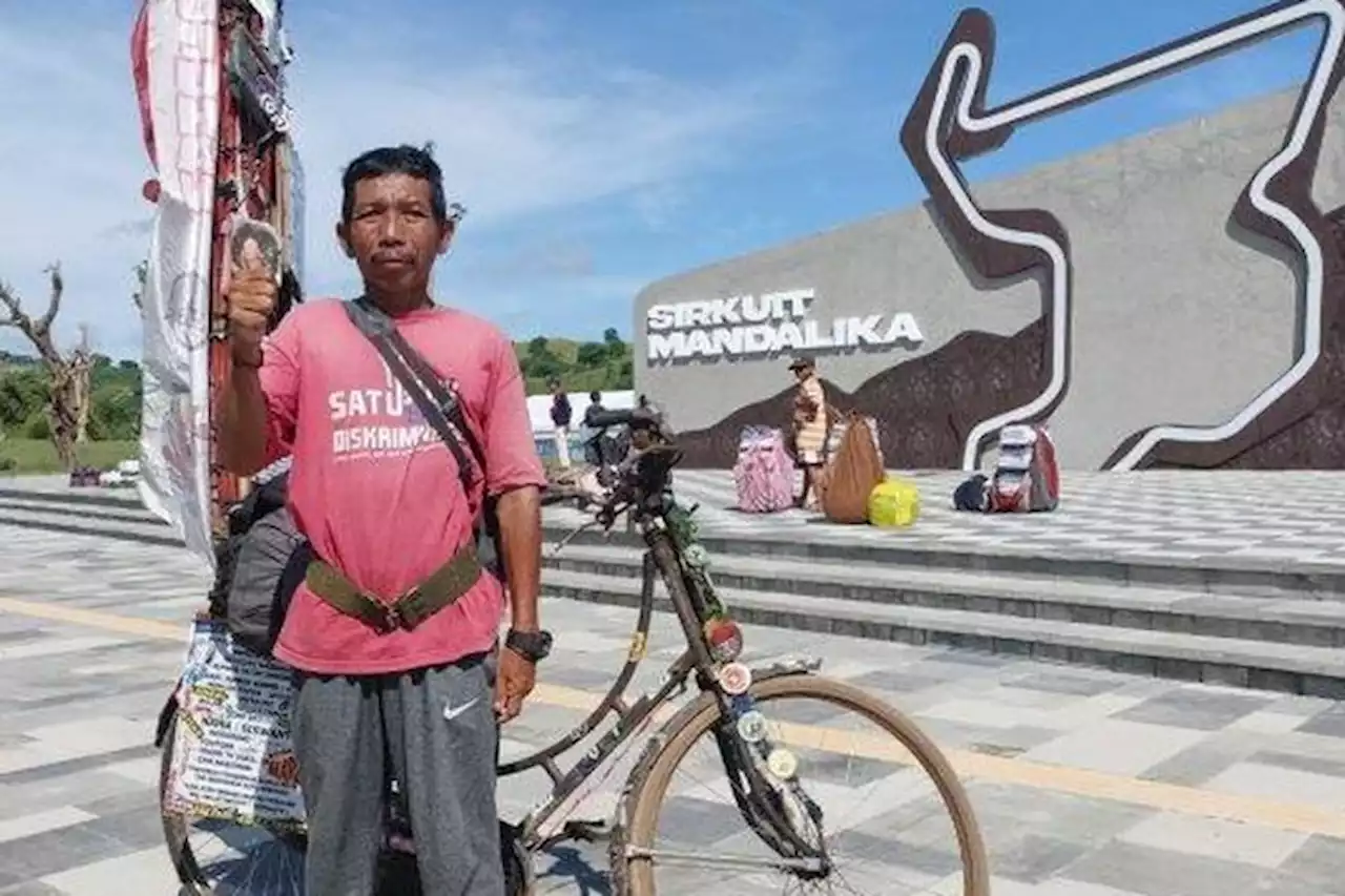 Lelaki kayuh basikal tujuh hari untuk lihat Litar Mandalika