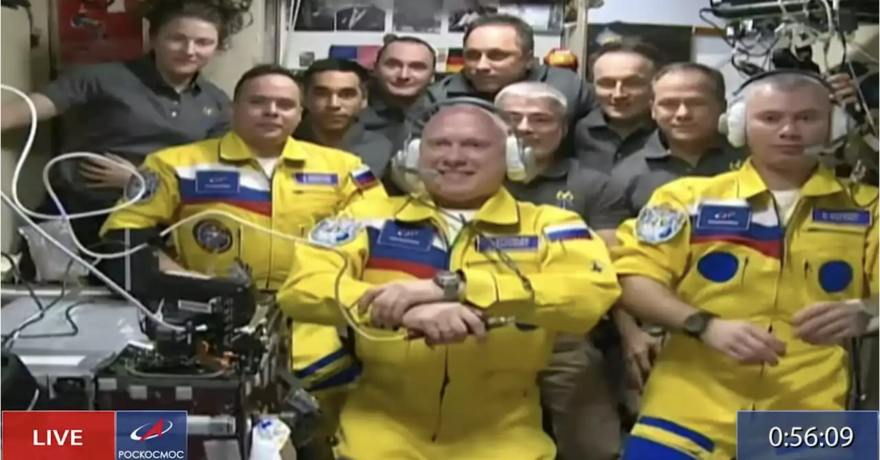 Russia denies cosmonauts wore yellow in support of Ukraine