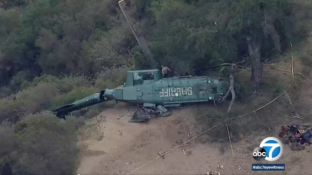 Authorities investigate crash of LA sheriff's helicopter