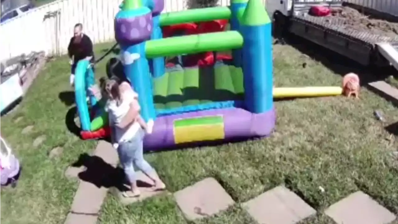 Frantic moment family is forced to run after shooting near toddler’s birthday party