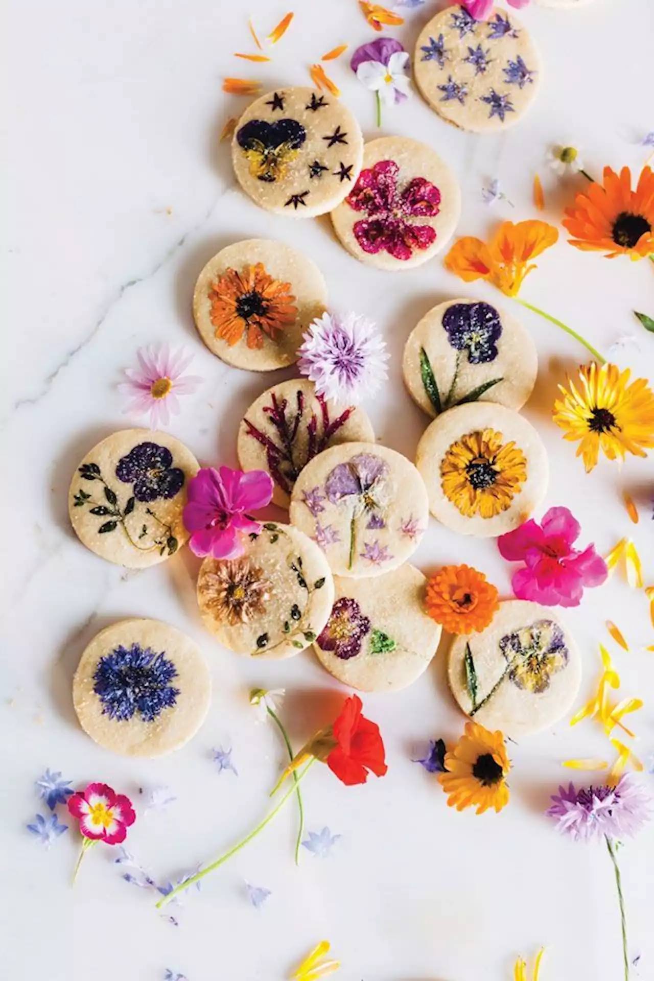 Bring Spring Inside With This Flower-Pressed Cookie Recipe