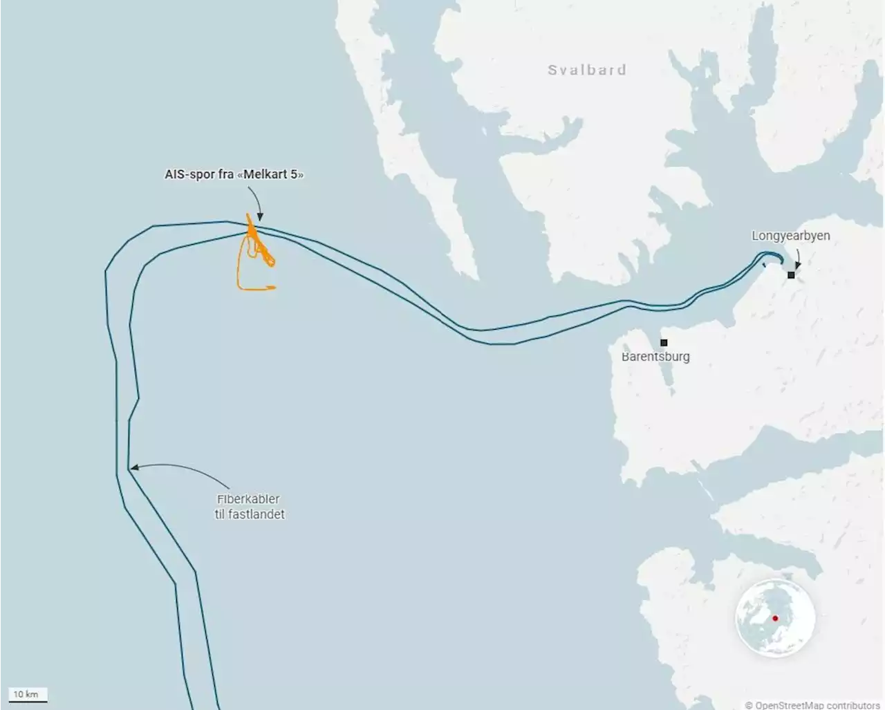 Henlegger sak etter brudd på internettkabel til Svalbard