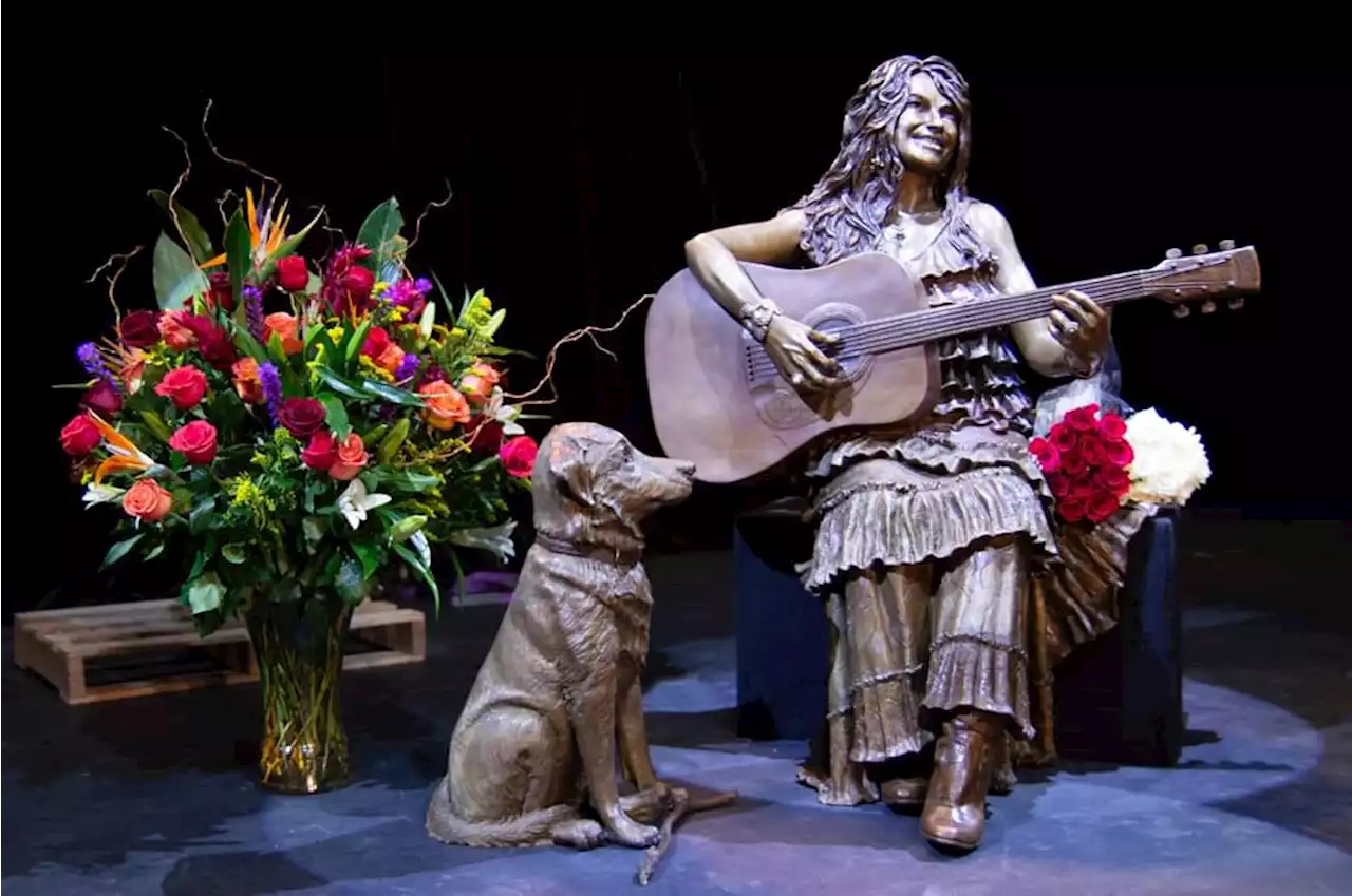 A sculpture honoring a local Latina musical artist has a new home