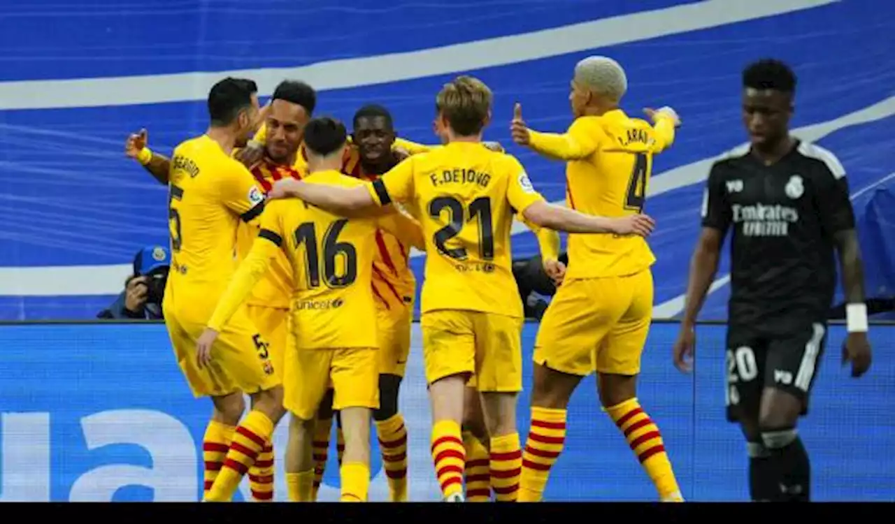 Hasil Real Madrid vs Barcelona: Aubameyang Borong 2 Gol, Blaugrana Menang 4-0