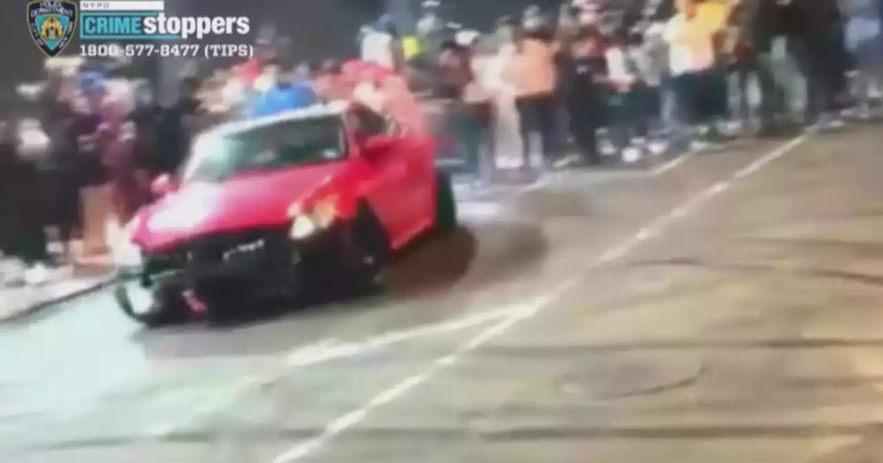 Caught on video: Driver doing donuts hits man watching stunt on Manhattan street