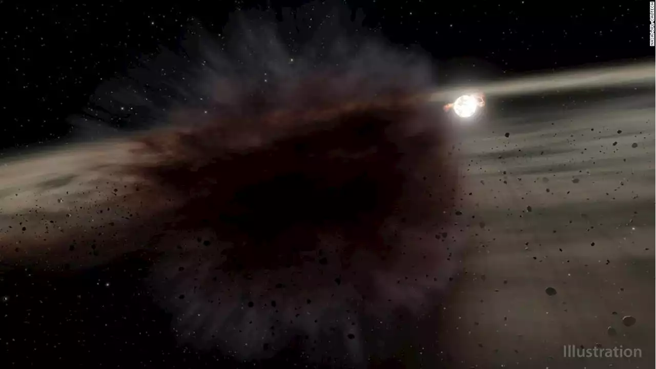 Astronomers see massive debris cloud in space after 2 objects collide