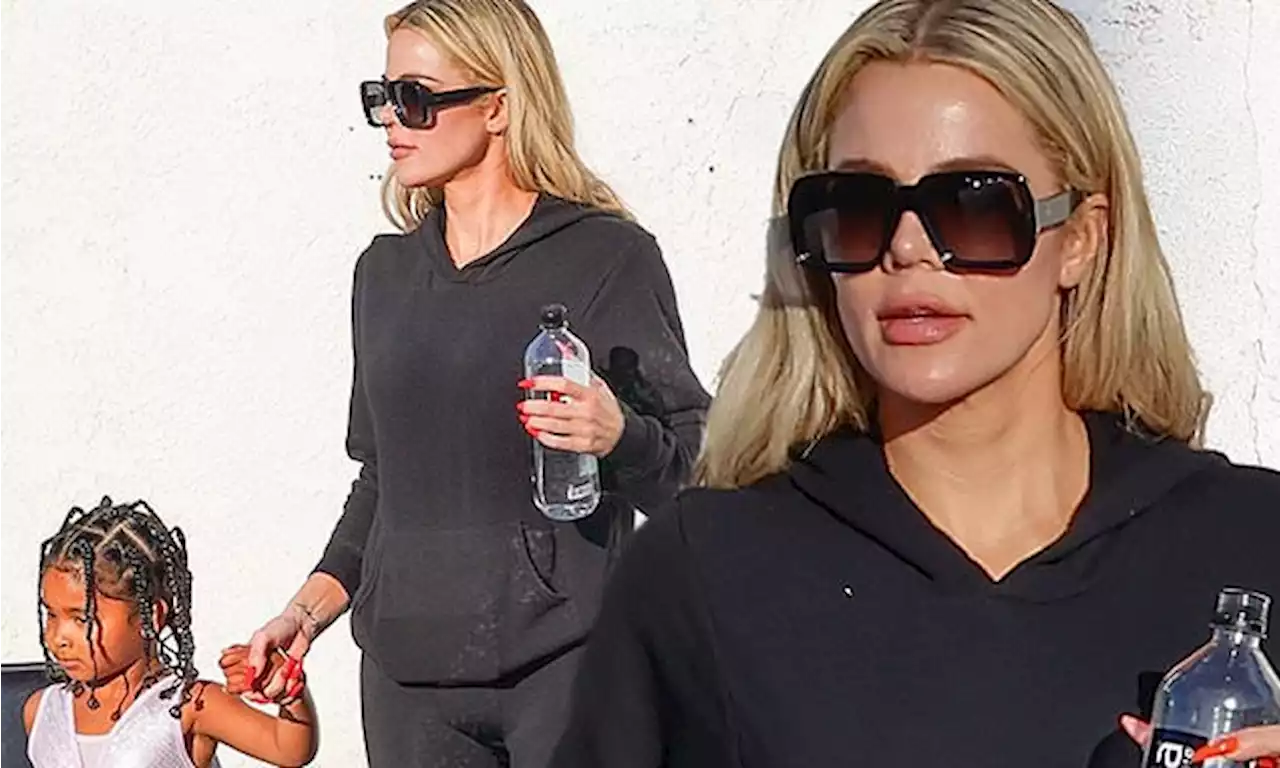 Khloe Kardashian wears athletic outfit to True's gymnastics class