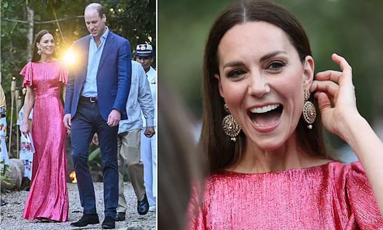 Kate slips into stunning gown for official Belize reception