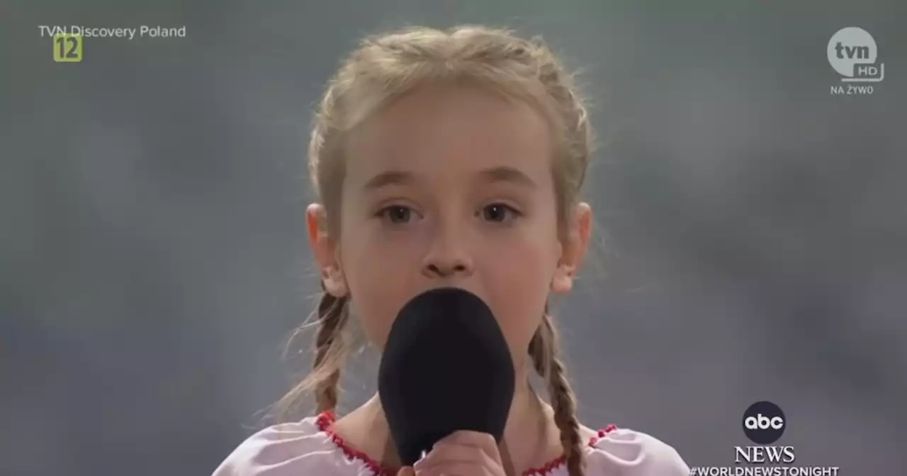 WATCH: Viral Ukrainian singer sings country's national anthem on TV