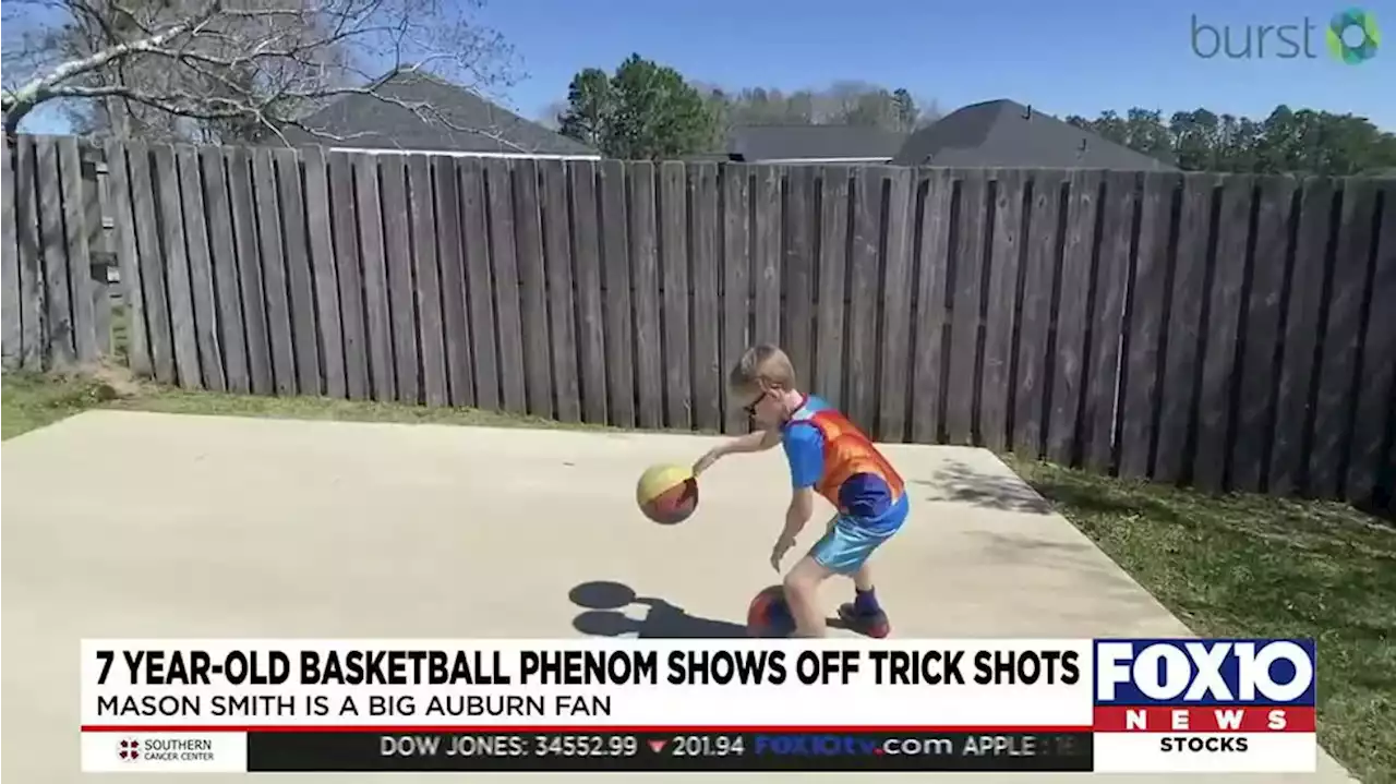 7 Year-old basketball phenomenon shows off trick shots