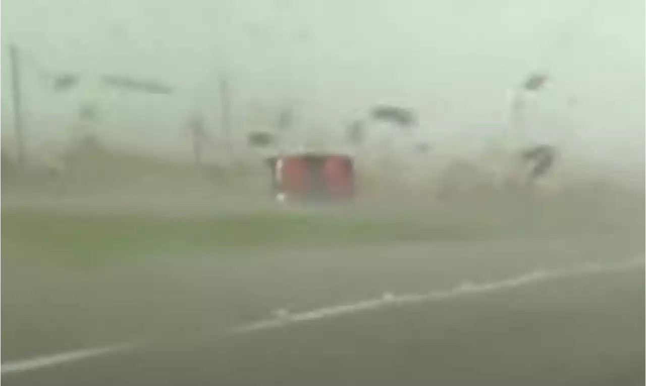 Texas tornado video showing red truck caught in twister viewed 1M times