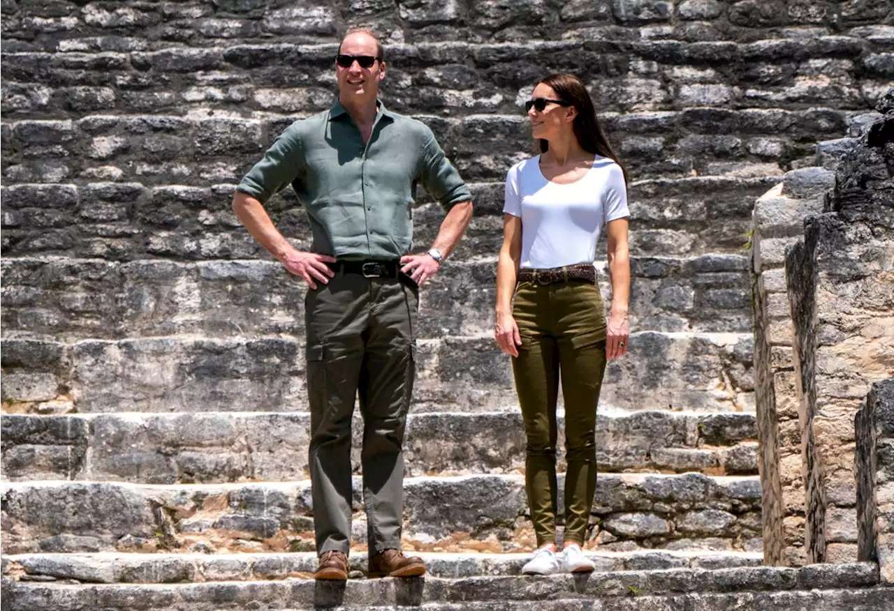 Kate left awestruck as she and William climb Mayan ruins in Belize