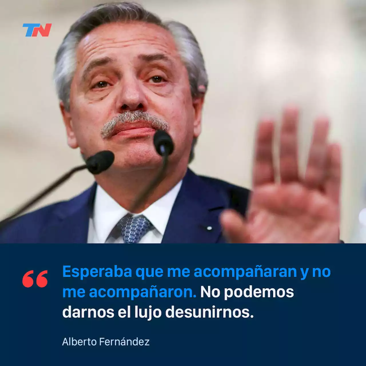 Alberto Fernández, sobre la crisis en el Frente de Todos: “No esperen un gesto que rompa la unidad”