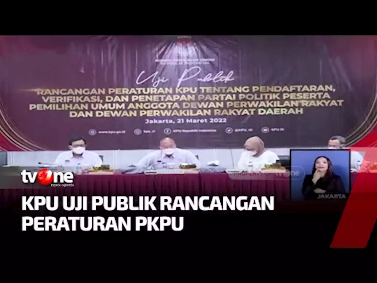 KPU Lakukan Uji Publik Rancangan PKPU Tentang Parpol Peserta Pemilu - tvOne