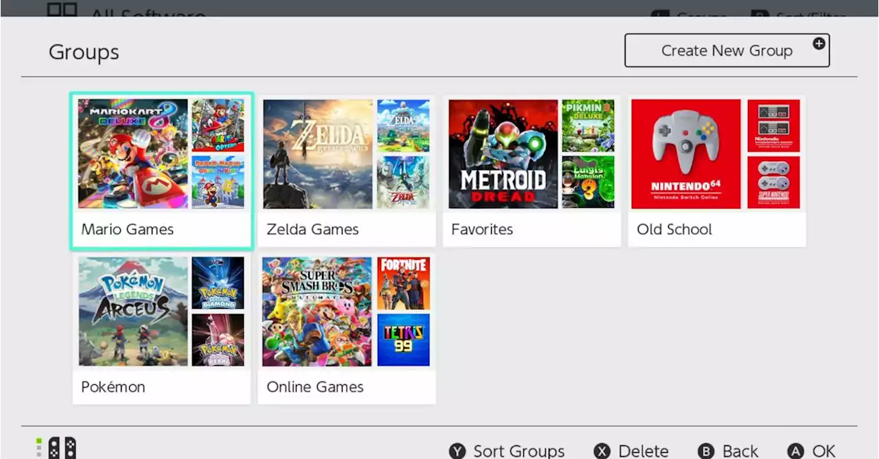 Nintendo finally adds folders to the Switch, kind of