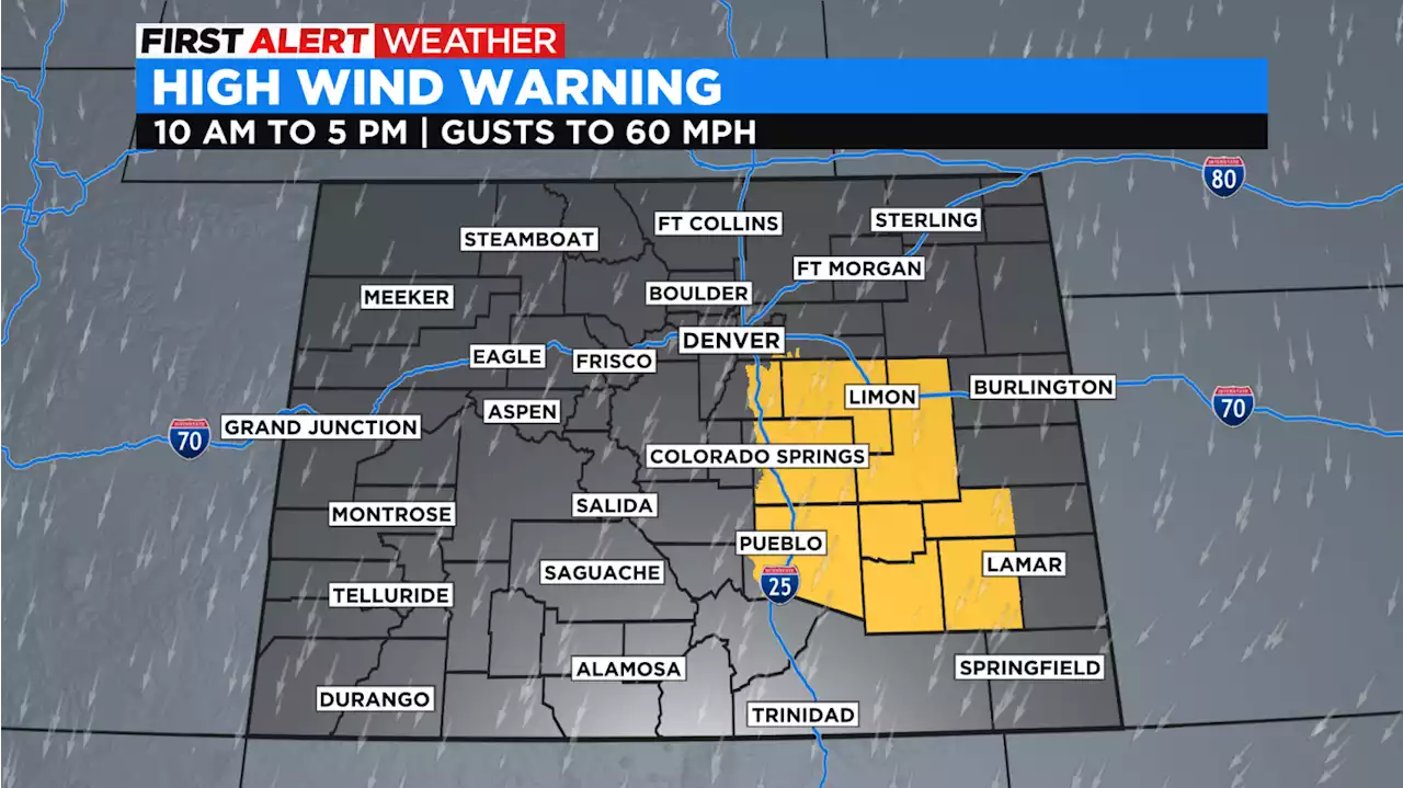 Colorado Weather: Windy Again Wednesday, Gusts Could Top 60 MPH Outside Of Denver