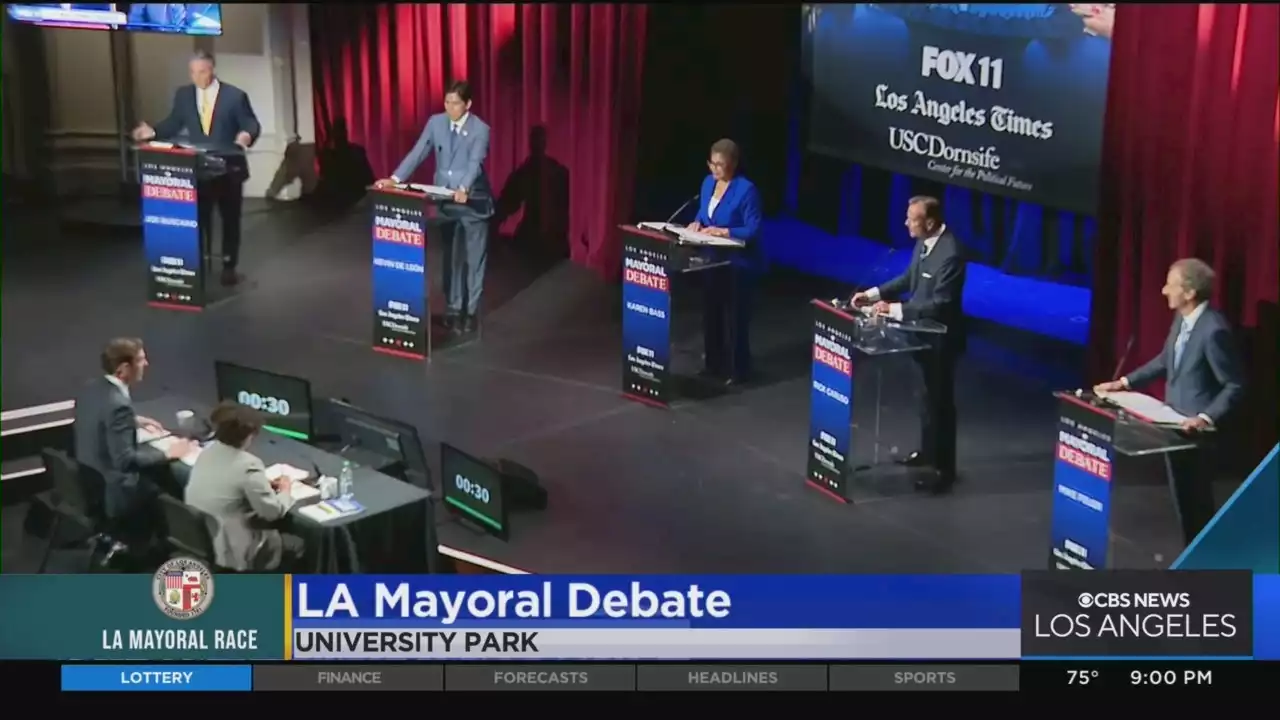 Top 5 Polling LA Mayoral Candidates Face Off In Debate Tuesday Night