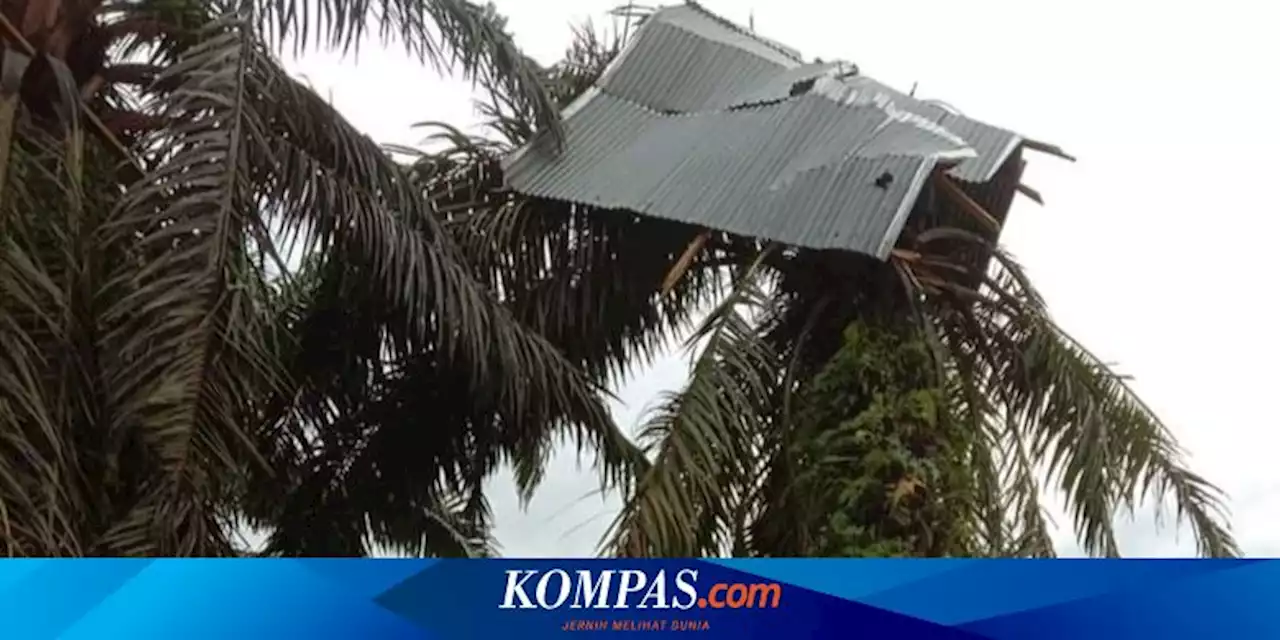 Sebuah Desa di Riau Diterpa Angin Puting Beliung, Atap Kios dan Rumah Milik Warga Beterbangan