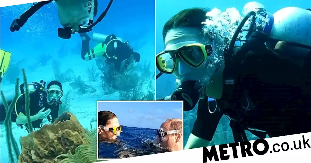 Kate and Prince William go swimming with sharks during Caribbean tour