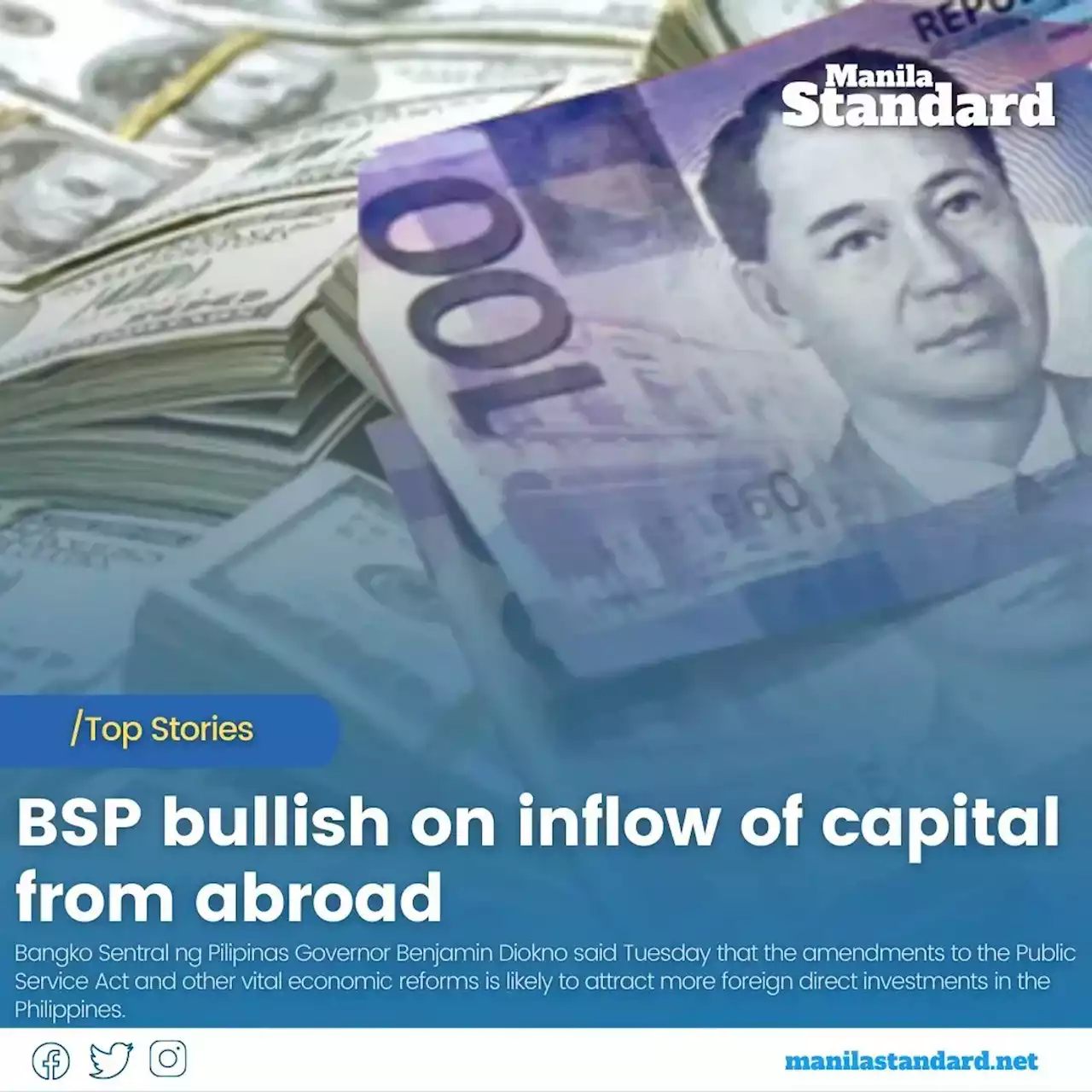 BSP bullish on inflow of capital from abroad