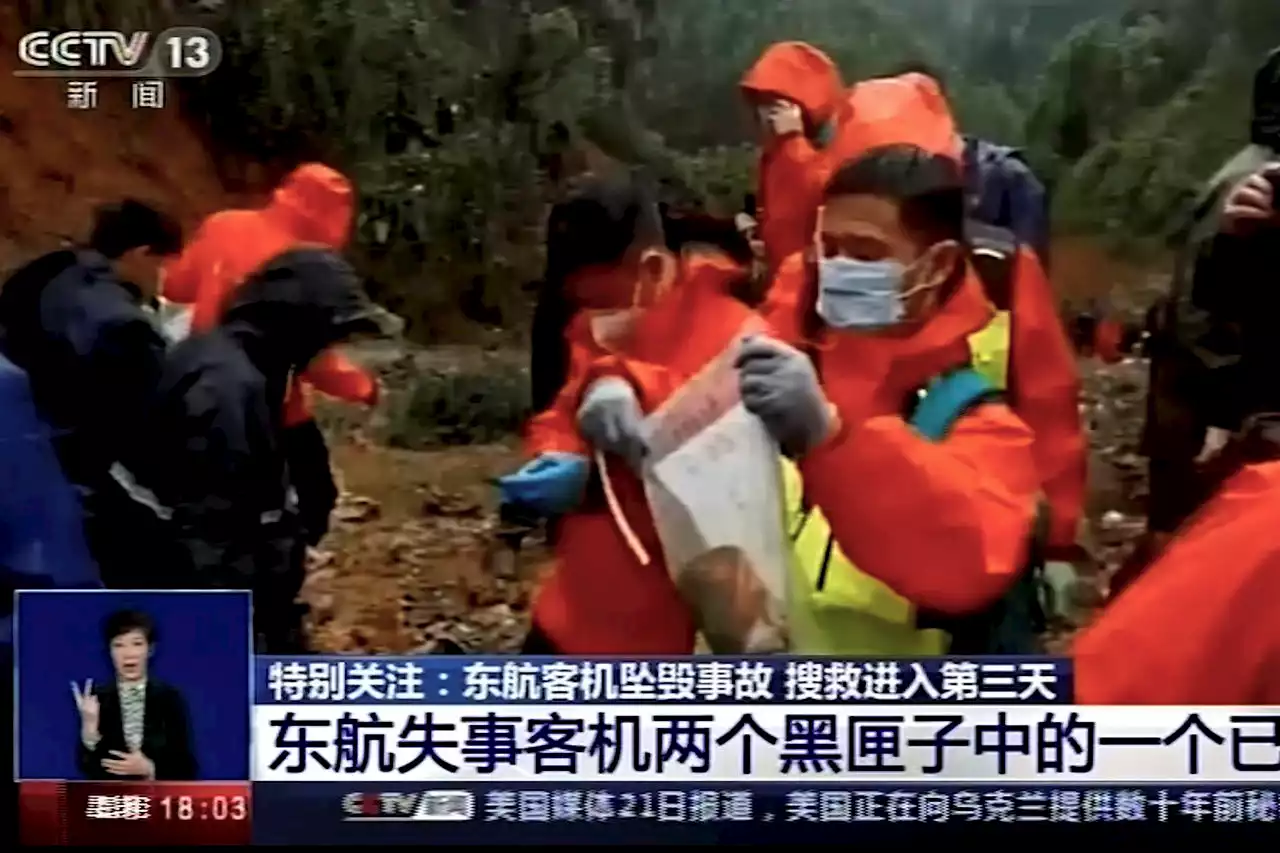 ‘Black box’ found among wreckage of Chinese airliner that dove into a mountain, killing 132