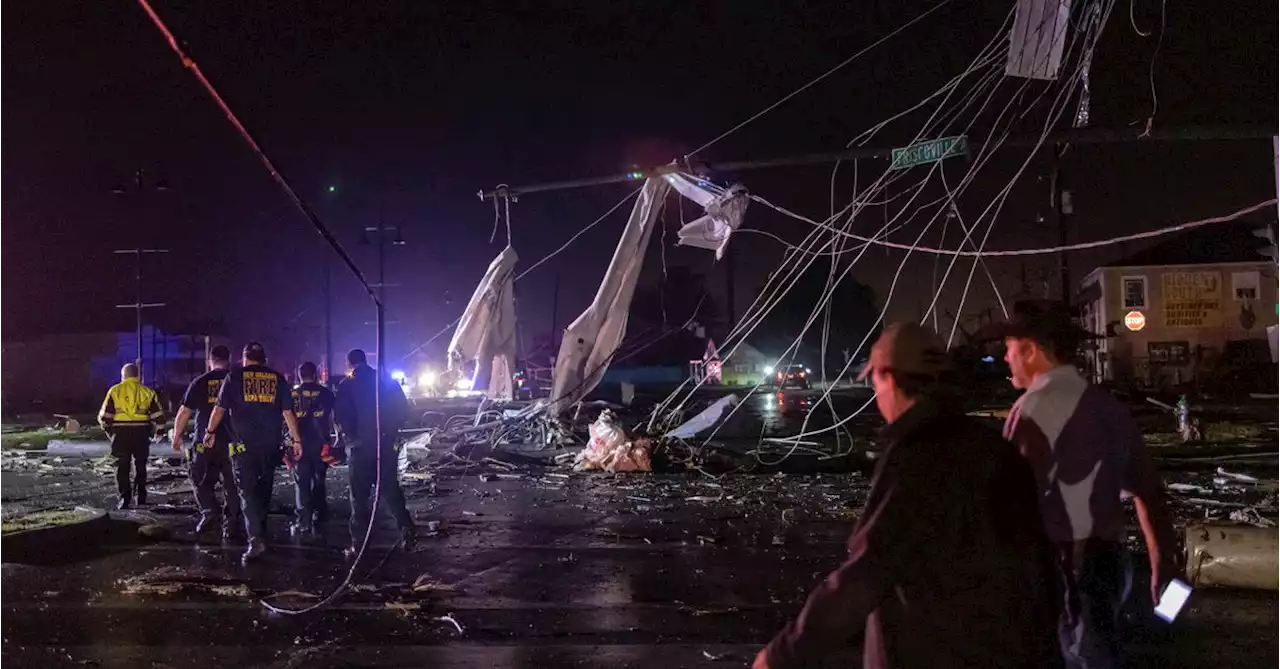 Tornado leaves New Orleans neighborhood in ruins, killing one