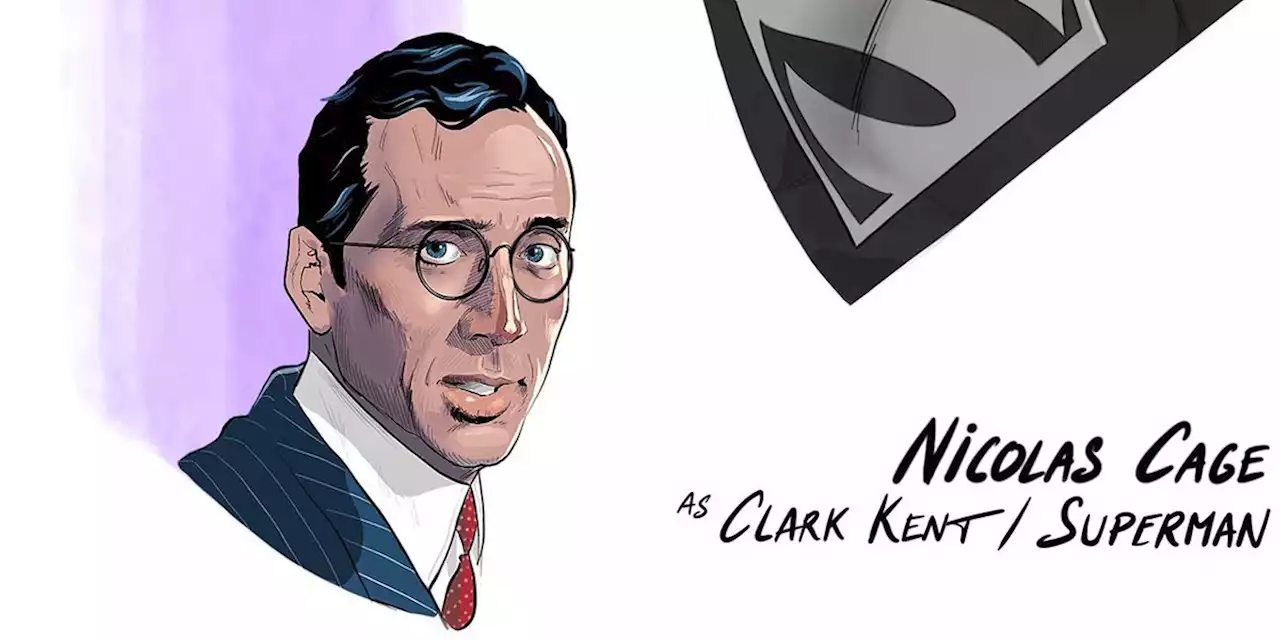 DC Art Imagines Young Nicolas Cage As Superman (& He's Perfect In Role)