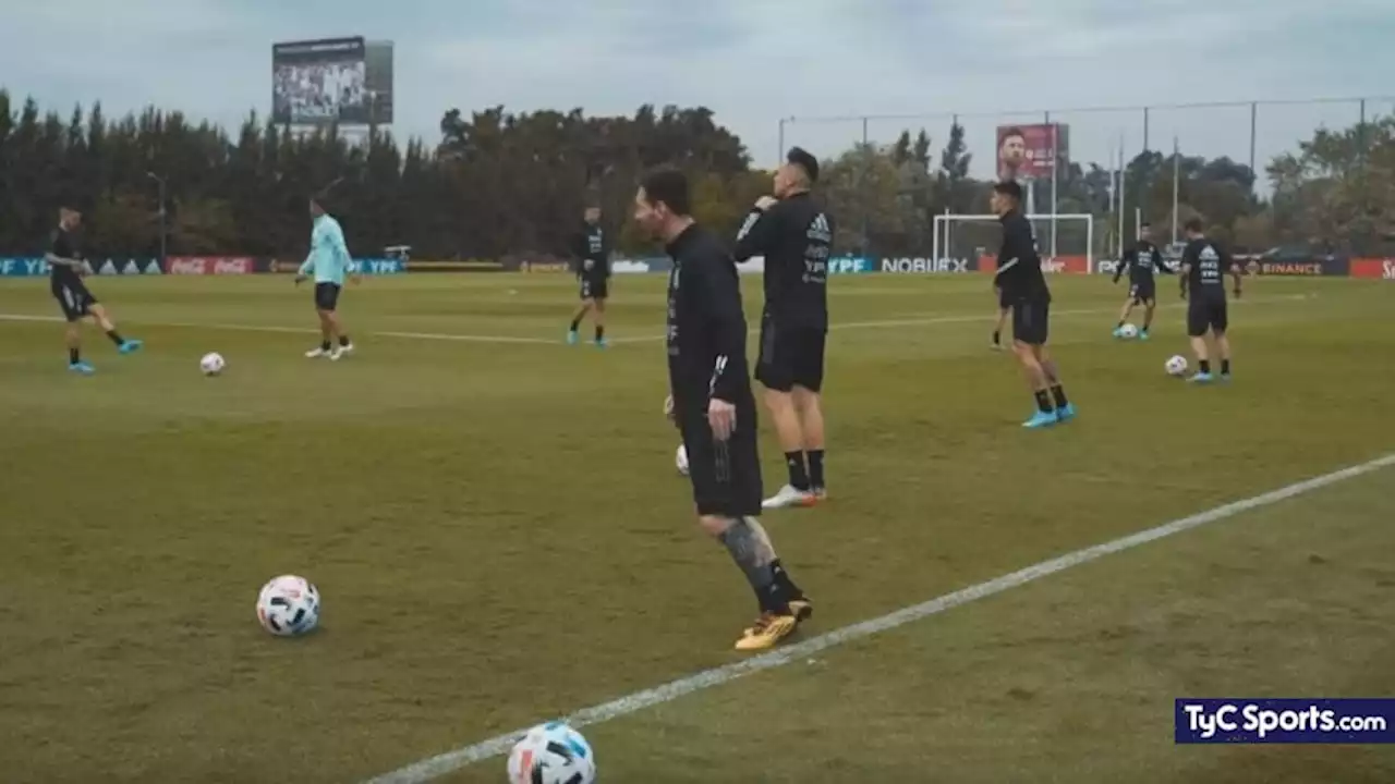 La Selección Argentina se entrenó en Ezeiza: cómo está Messi - TyC Sports