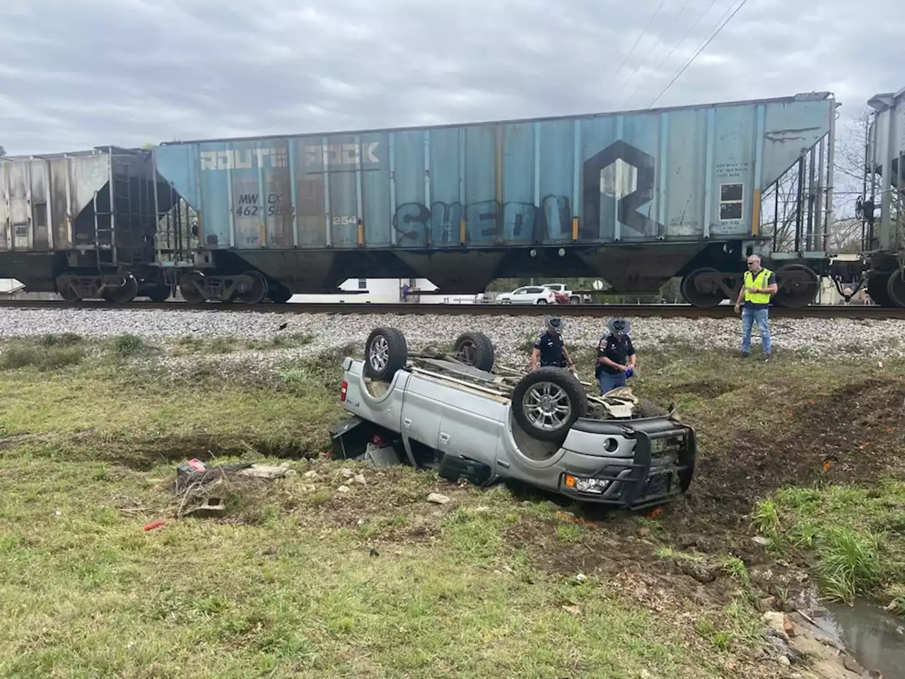 Train crashes into car in Dale County, person injured