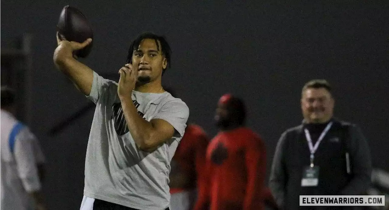 Watch Garrett Wilson and Chris Olave Catch Passes From C.J. Stroud at Ohio State's Pro Day