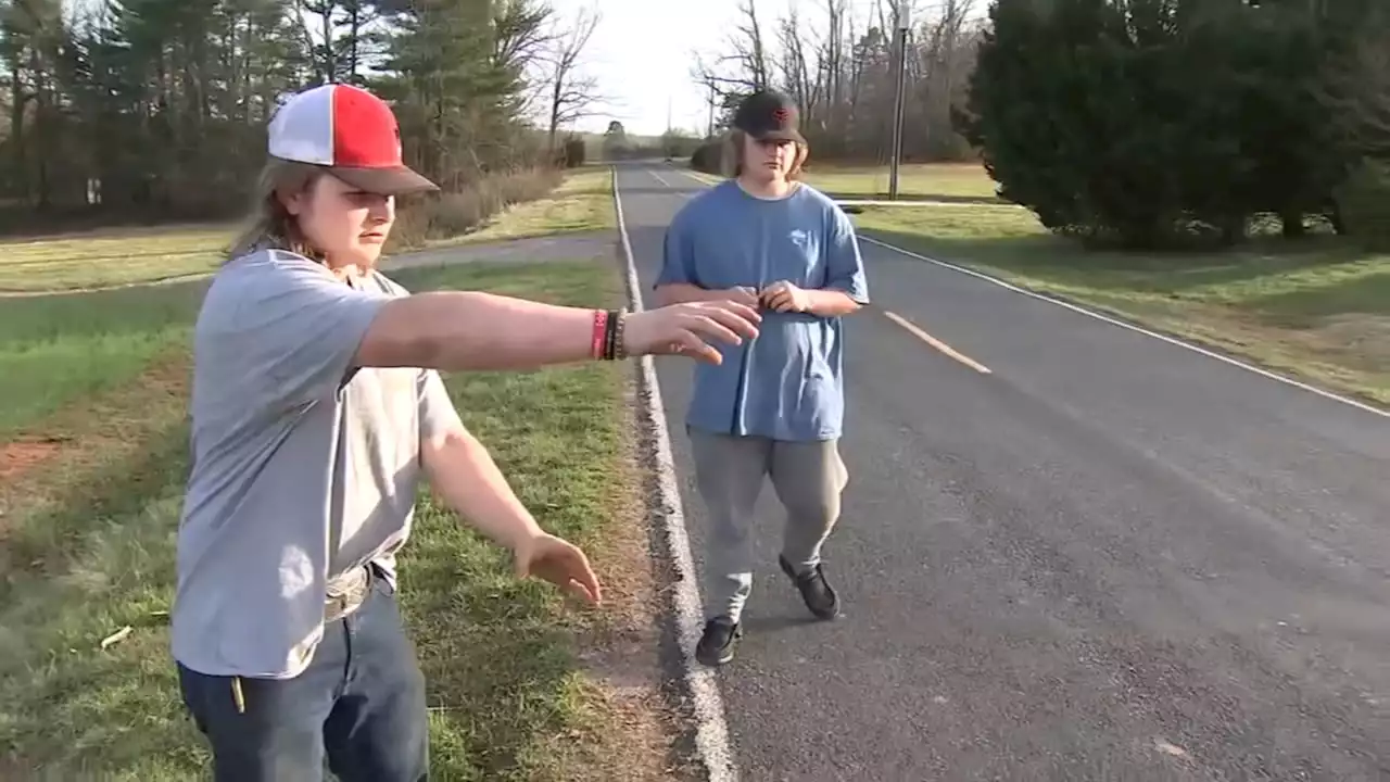 2 teen brothers almost hit by truck in North Carolina, rescue driver using sledgehammer