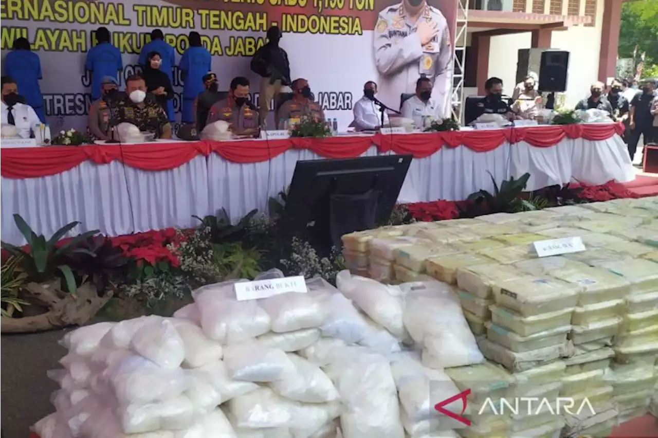 Kapolri sebut sabu yang diamankan di Pangandaran seberat 1,196 ton