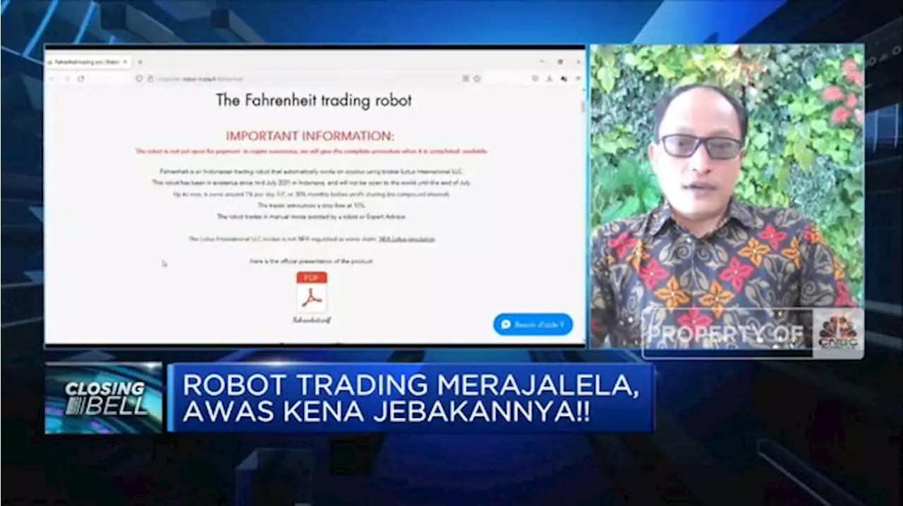 Awas Kena Jebakan Robot Trading! Perhatikan 2 Hal Ini