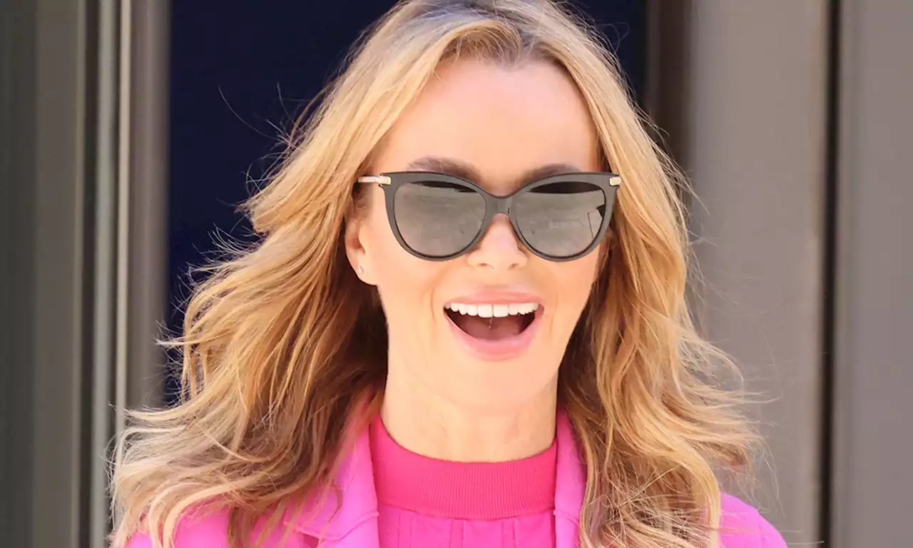 Amanda Holden steals the show in gorgeous striped dress – and look at her shoes