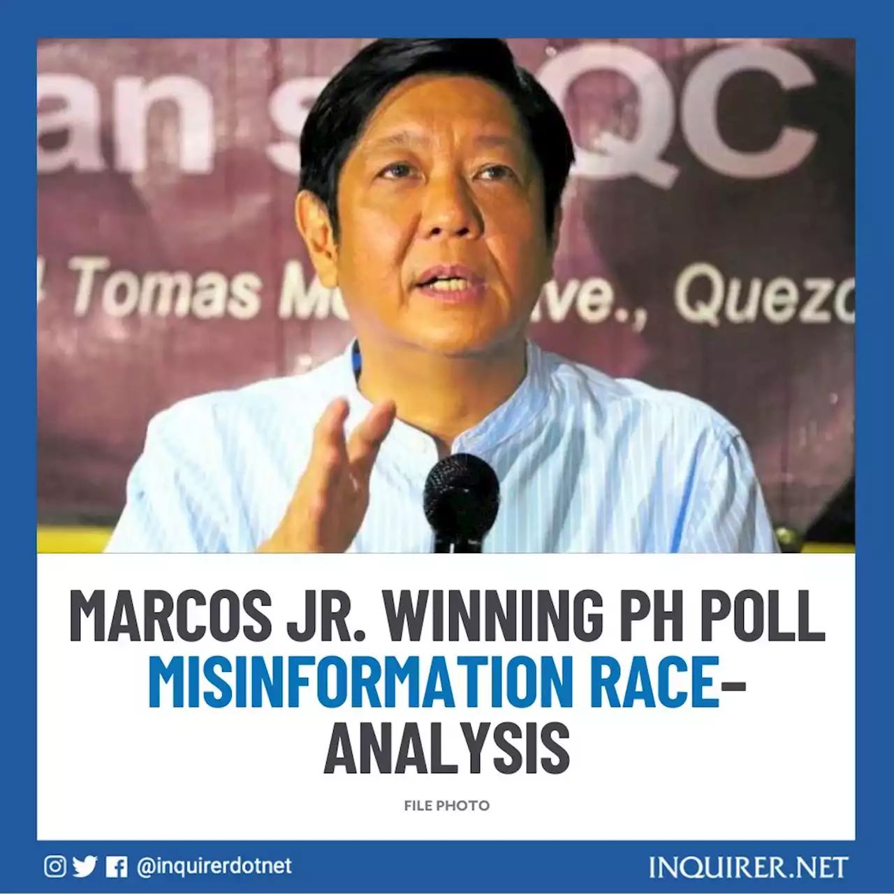 Marcos Jr. winning PH poll misinformation race–analysis