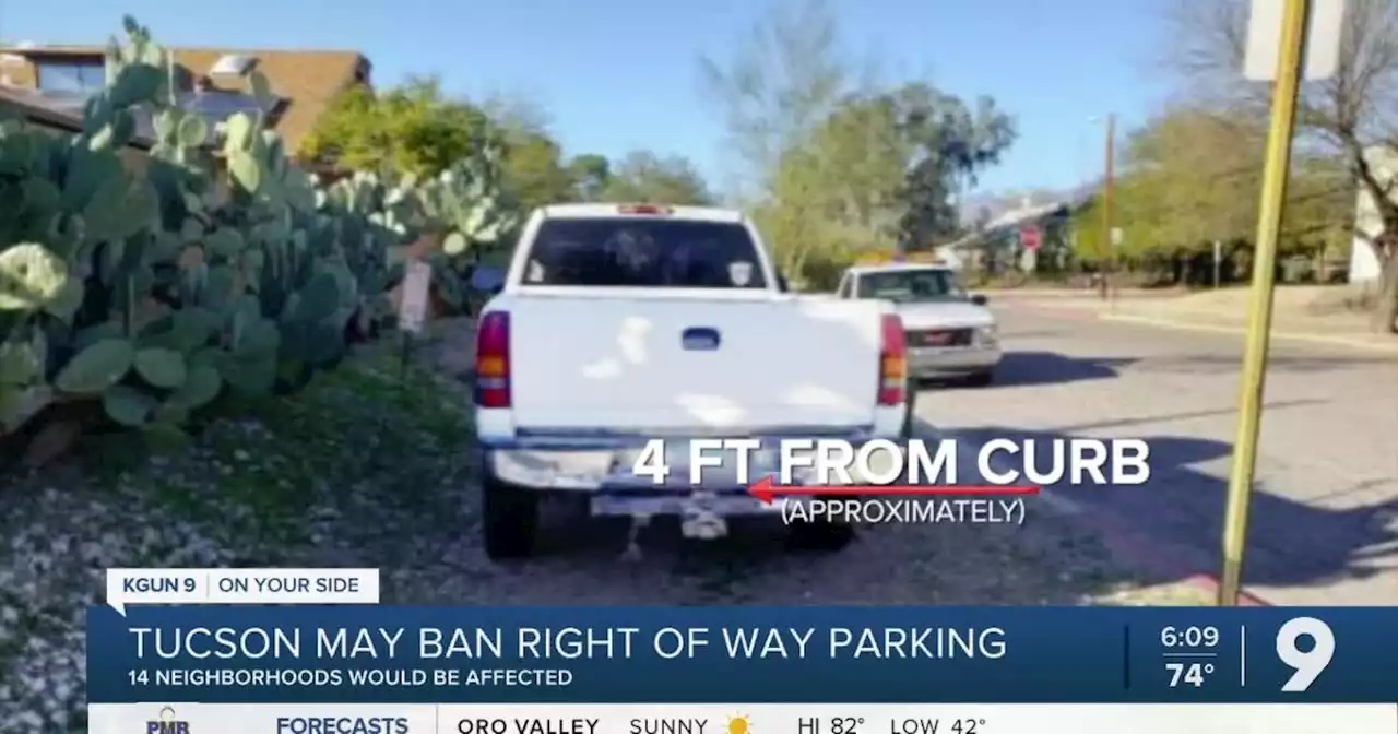 Tucson may ban parking on rights of way in 14 neighborhoods