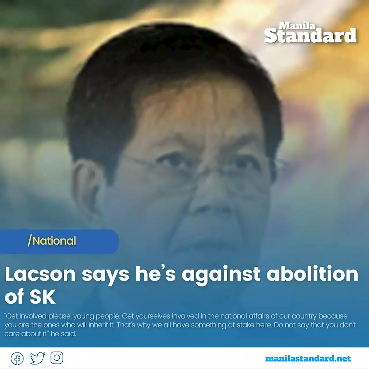 Lacson says he’s against abolition of SK