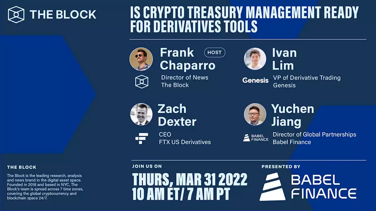 Is Crypto Treasury Management Ready for Derivatives Tools- Brought to you by Babel Finance | The Block