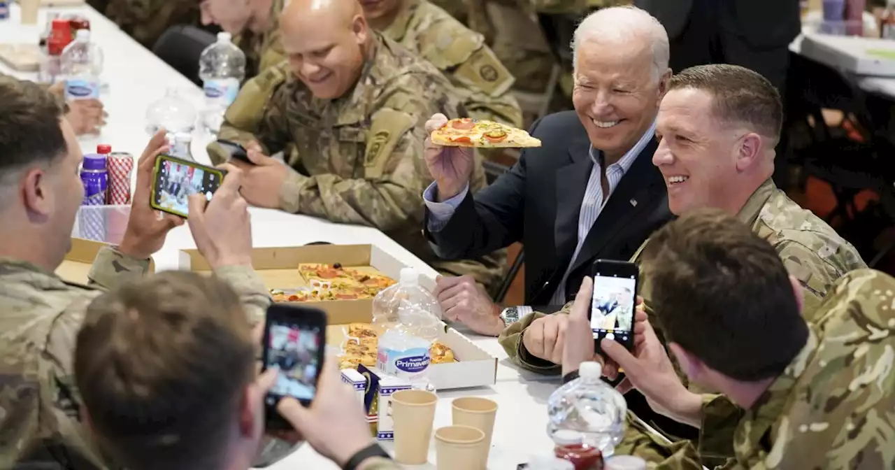 Biden meets with troops, humanitarian leaders in Poland