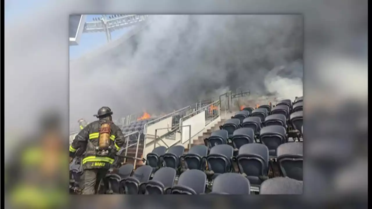 Denver Broncos stadium fire torches seats, suite area