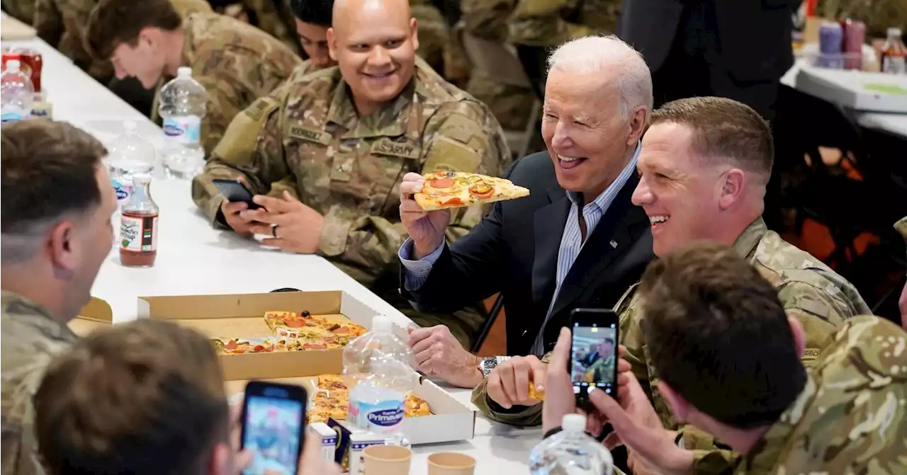 Photos: President Biden gives pep talk to US troops in Poland