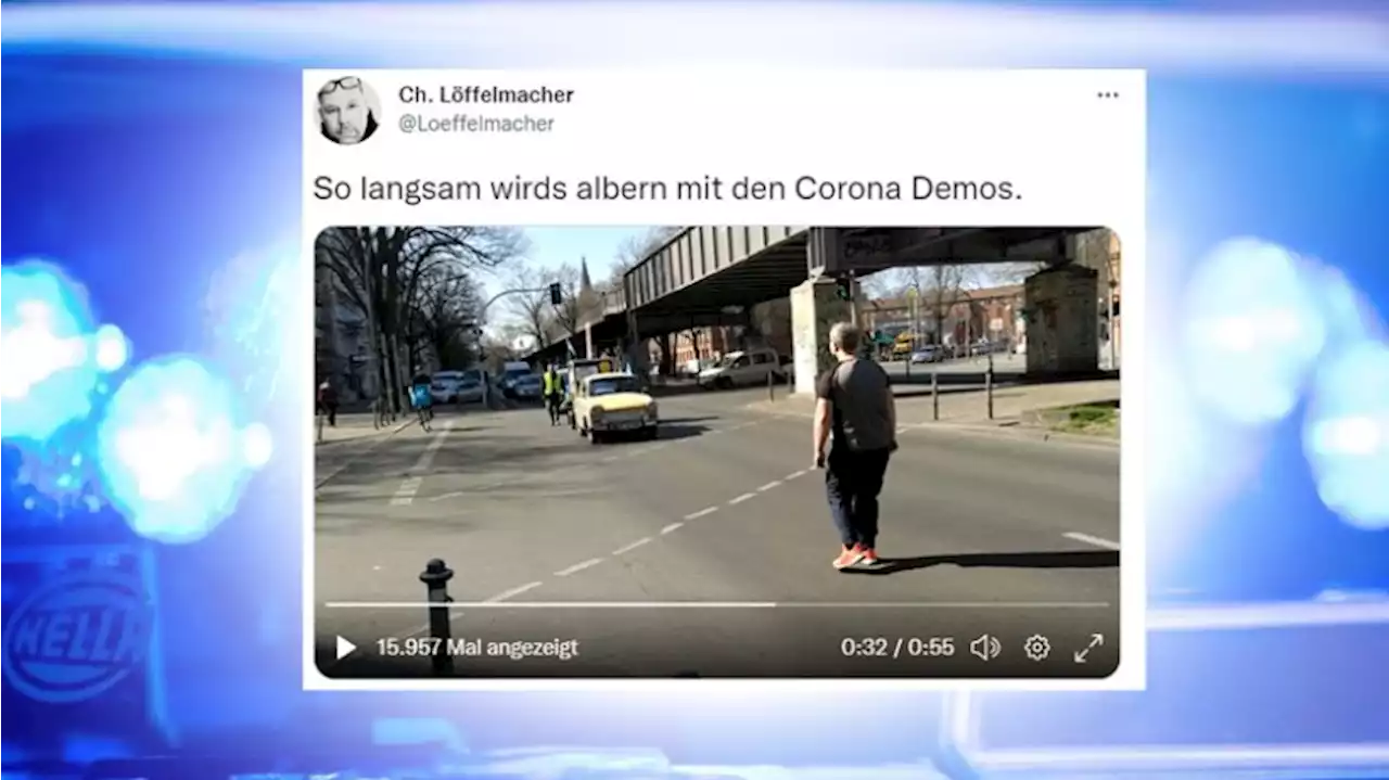 Berlin: Skurriler Corona-Protest mit Polizei-Eskorte sorgt für Spott