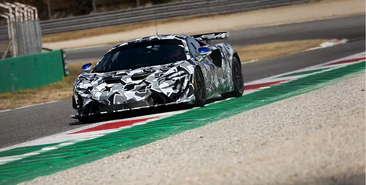 McLaren tests Artura race car at Monza