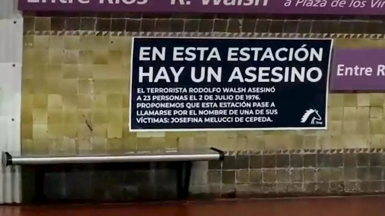 Militantes PRO vandalizaron la estación de subte Rodolfo Walsh y fueron repudiados | Responden a Patricia Bullrich