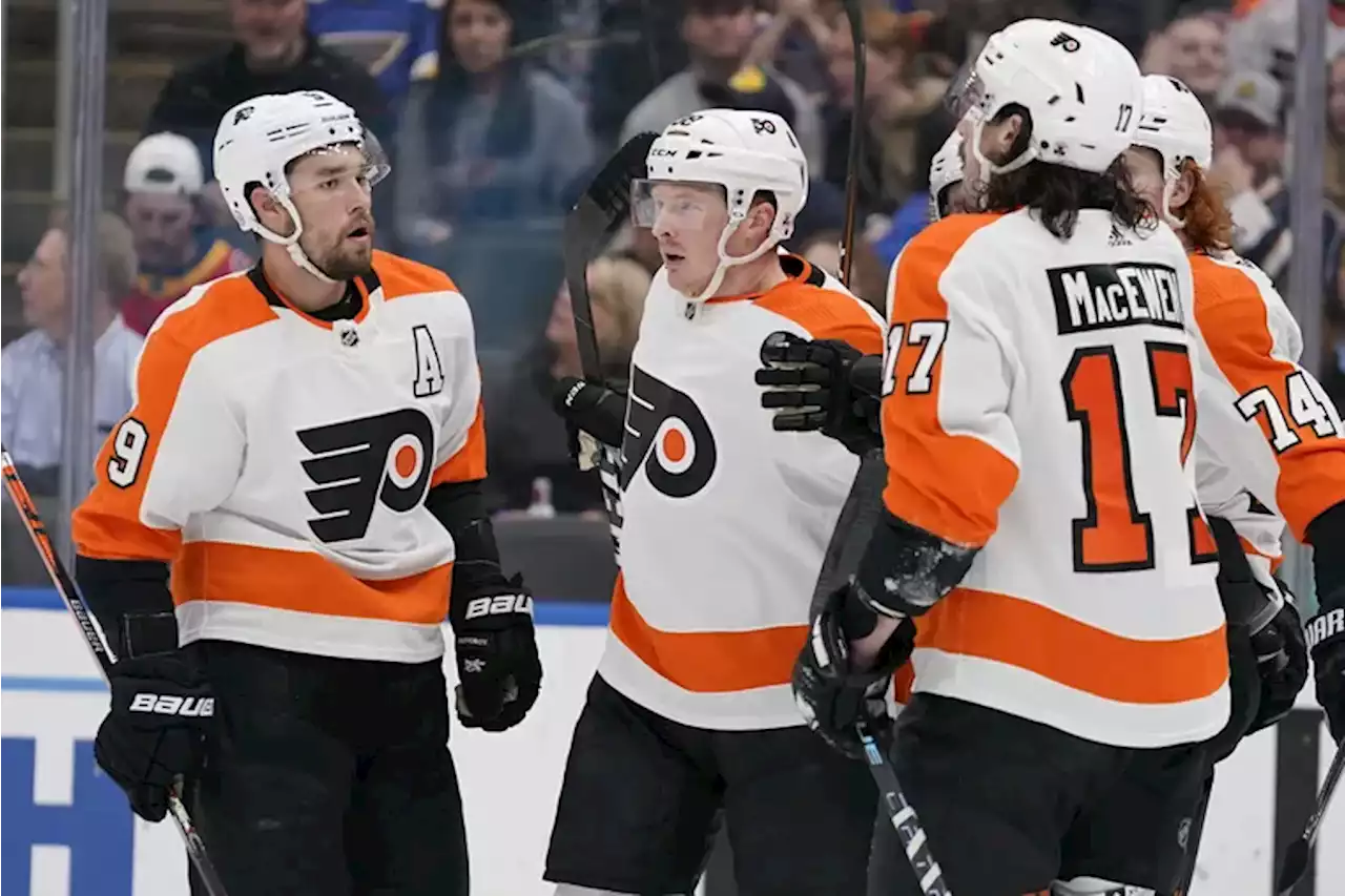 Flyers snap road winless streak with 5-2 win over St. Louis Blues