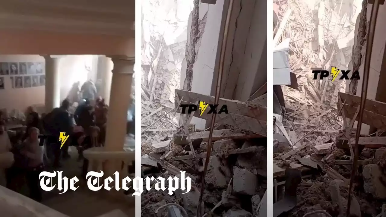 Watch: Inside the bombed Mariupol theatre where 300 people have lost their lives