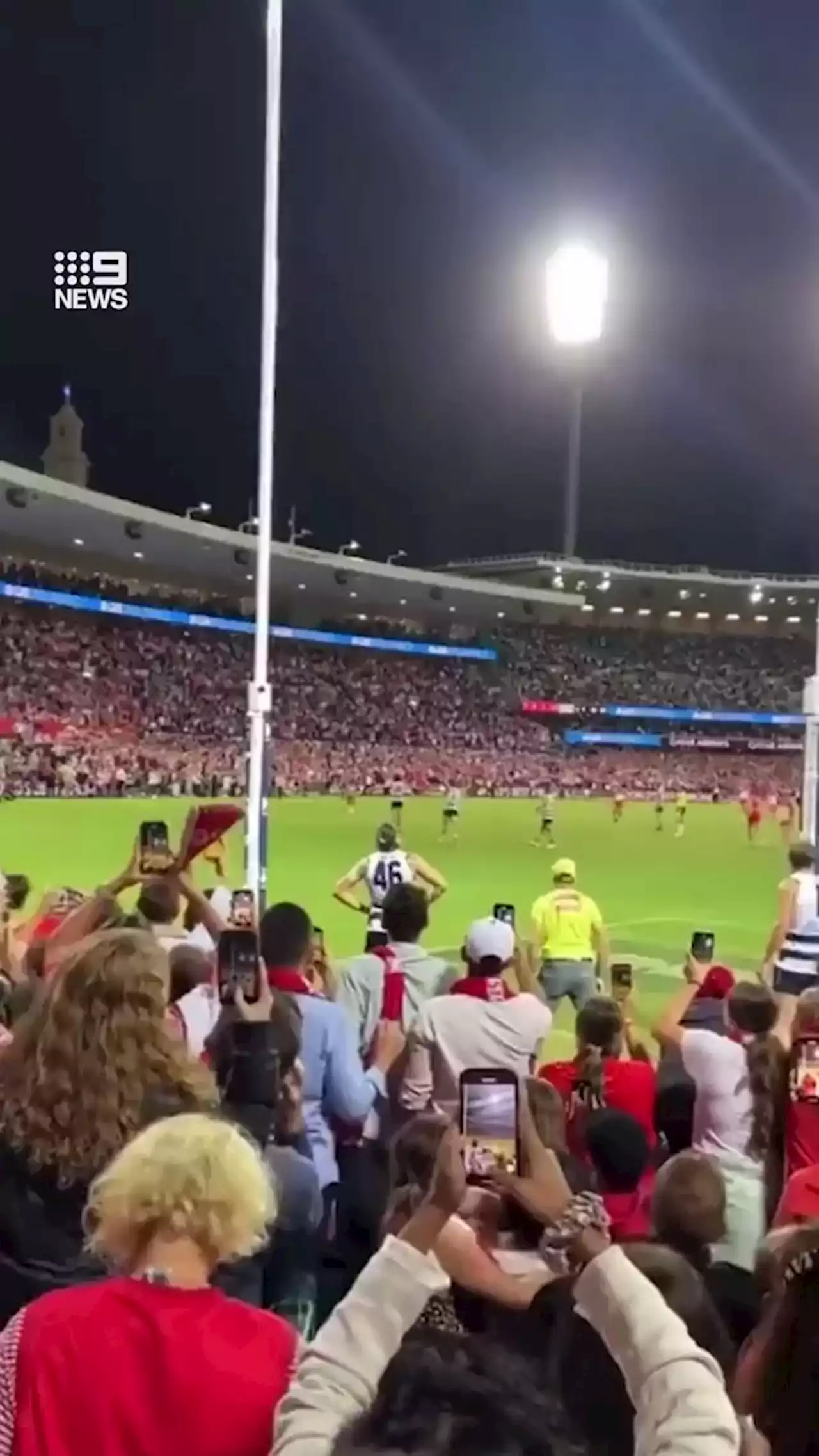 Franklin mobbed by crowd after 1000th goal